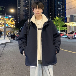 双面穿中性风棉衣男二开宽松连帽加厚棉袄DSA157B-M8960-特P90图片