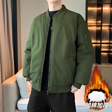棒球服外套男女棉服美式潮牌复古高级感男装宽松飞行员M0822-P98，男装棉衣，星座308B-2