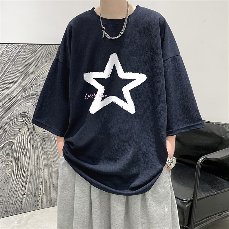 春夏季七分袖t恤男大码五分袖男短袖中袖Q11286-P30,男装T恤,电商A040