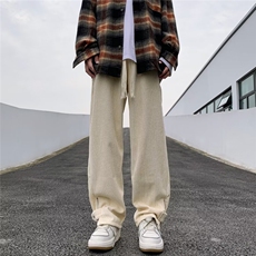 宽松型纯色休闲裤慵懒春秋潮运动裤男长裤时尚潮牌潮流CK24P40，男装休闲裤，星座410-2