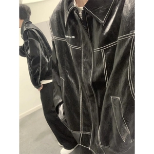 现货不缺货 宽松潮流百搭皮衣 时尚夹克 1209-1-JK17-P108图片