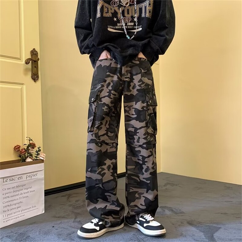 新款男士迷彩工装裤 户外运动全棉多袋休闲裤B7101P46图片