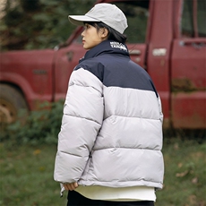 2026冬季新款男装日系潮牌拼色宽松休闲棉服加厚外套MY362-F138，男装棉衣，电商A101（原外27）