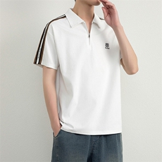 夏季短袖男刺绣翻领POLO衫T恤宽松休闲半袖上衣YD35331-P40，男装Polo衫，星座310B-3
