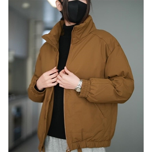 现货冬季美式休闲加厚雪山外套夹克立领纯色三防户外工装棉服图片