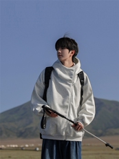 美式斜拉链开衫卫衣男2025秋冬款重磅潮牌宽松连帽外套P75X128，女装短外套，星座803