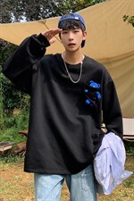 2026港风刺绣字母小熊卫衣男大码M-5XL情侣潮卫衣WY8745P60控88，男装卫衣，星座227-7