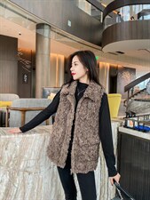 皮毛一体马甲，女装马甲，佳 其