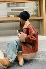 大货-机车服皮毛一体羊羔毛外套9929-P180-K258，女装毛呢外套，2C025