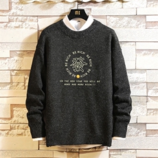 M19163-P45加绒款-P65加厚加绒毛衣男大码毛线衣男针织衫砖墙，男装针织衫/毛衣，电商A040A