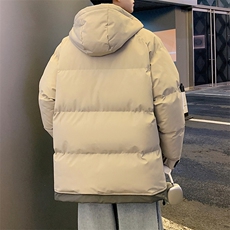 港风夜景潮牌新款连帽棉服潮流保暖棉衣M081-P90，男装棉衣，星座717