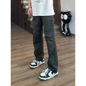 有大图 自拍图 美式速干工装裤男夏季小众设计感阔腿裤K41-P40图片