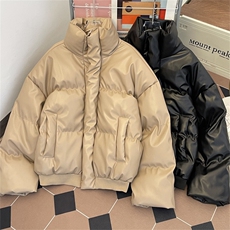 加绒加厚冬款男立领皮棉衣保暖面包服皮棉袄外套MA134P92，男装棉衣，星座1013-1