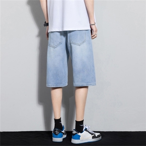 D2011-P40控58   抖音哦破洞小众美式复古大码高街潮ins五分裤图片