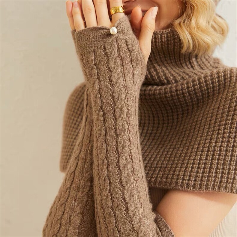 2025百搭时尚简约珍珠扣手套，手套，雪真羊绒高端店