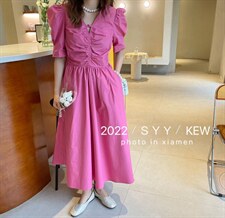 夏季彩色连衣裙美，女装连衣裙，6·9衣社