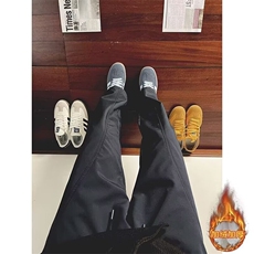网红同款黑武士修身小脚裤男秋冬加绒九分裤纯色百搭束脚休闲裤潮，男装卫衣，四季星座505