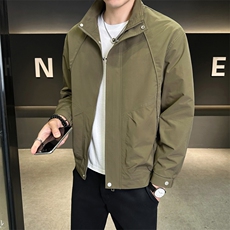 夹克男休闲上衣纯色休闲立领夹克外套A329-JK5093-P95，男装夹克，电商A329