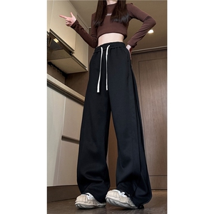 抖音品质秋季新款潮流拼接设计宽松休闲卫裤B315-K816-特p40控78图片