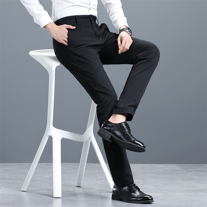 男士休闲长裤男薄款男裤2030夏季新款弹力修身商务西装裤子男款，男装西裤，电商B212（原钱塘6029）