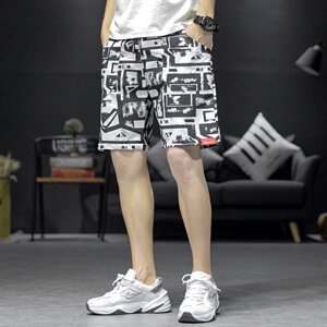 M-8XL男大码冰丝弹力5分裤短裤5032-1_6806(M-5XLP30 6XL-8XLP35)图片