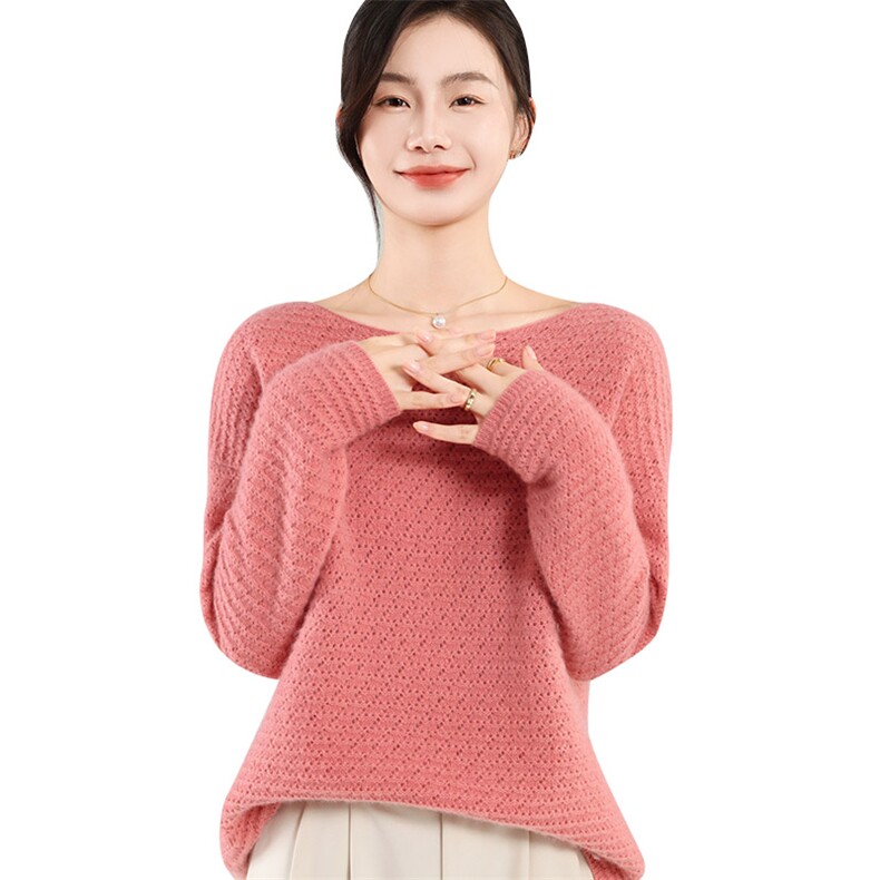 35%羊绒衫秋冬季新款舒适时尚百搭女式宽松长袖打底毛衣,女装羊绒衫,琳尚羊绒