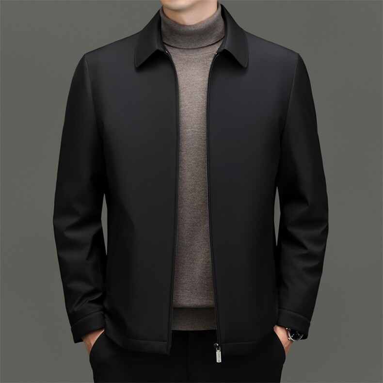 BN23793钱塘2020-2商务简约冬季厚款中年男士90鹅绒羽绒服P185，男装羽绒服，钱塘207-2