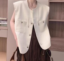 小香风马甲俩色俩码，女装马甲，魅影菲怡