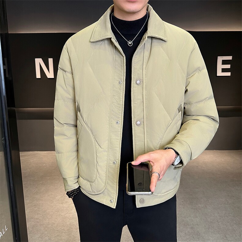 新款男士小翻领羽绒服夹克加厚防寒内外穿两用309B-3-81061-P195,男装夹克,星座1409-3