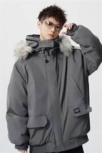 3000件现货可脱卸毛领S-5XL大码涤纶棉衣男MY77917P138控198图片