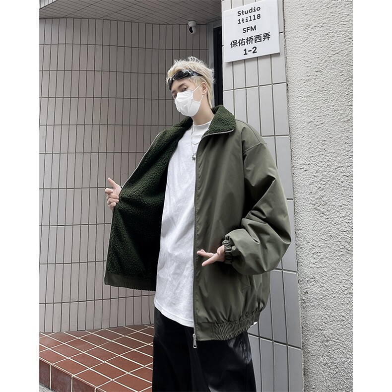 2024羊羔毛棉服秋冬季棉袄美式飞行员夹克棉衣MF094-P77,男装棉衣,星座313A-2