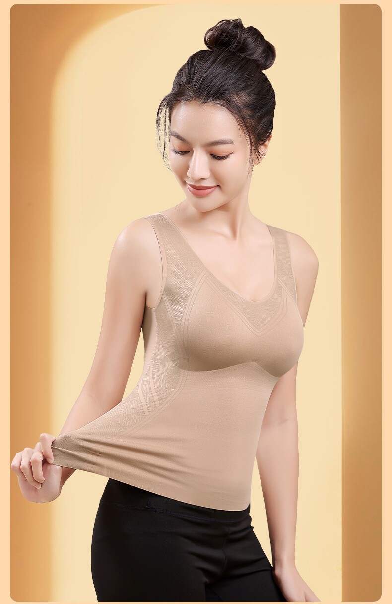 2025磨毛保暖反重力植雕衣，女装背心吊带，东正羊绒