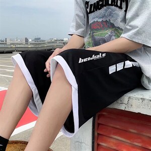 韩版宽松休闲裤2023夏季美式宽松运动五分裤新款 K3321-P25图片