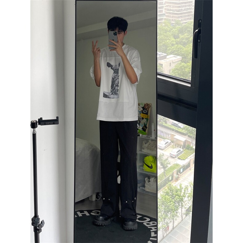春秋季高街铆钉直筒阔腿西裤XK2303-P60图片
