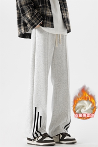 加绒加厚银狐绒大码休闲运动潮卫裤直筒休闲裤男K1967J加绒-特P29图片