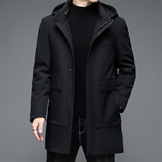 白鸭绒羽绒服男士连帽内胆可拆冬季宽松保暖潮流外套QE89996-P290，男装羽绒服，电商B212（原钱塘6029）