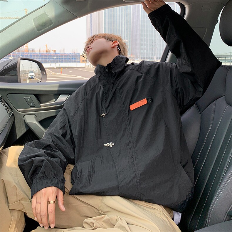 F158/P50有报告UPF50+紫外线防晒衣男飞机扣中式风防晒服，男装防晒衣，电商基地A050