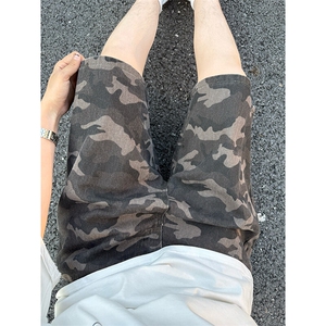 现货 夏季迷彩工装宽松阔腿直筒五分休闲短裤男 K5916-特P35 控59图片