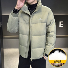 8839-P135标50%白鸭绒2025冬季男士羽绒服时尚立领加厚外套，男装羽绒服，星座507A（原星座306B-2）