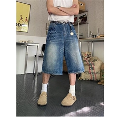 【有货】DYK8032-批45原版质量美式复古水洗阔腿七分裤男夏季短裤，男装牛仔裤，星座603-2