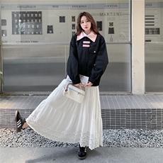 黑色撞色减龄工装外套女2025秋季新款设计感学院风宽松百搭夹克潮，女装短外套，2C030