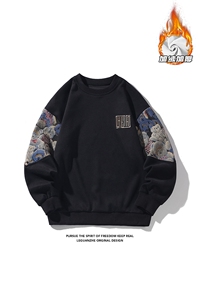 2025 HW23675加绒 白底大码真超绒180克圆领卫衣M-5X HW23790-P55图片