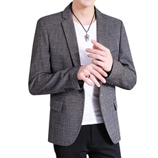 2021秋冬新款男士商务休闲西服男西装简约纯色便服单西XF286-P85，男装西服，星座217-4