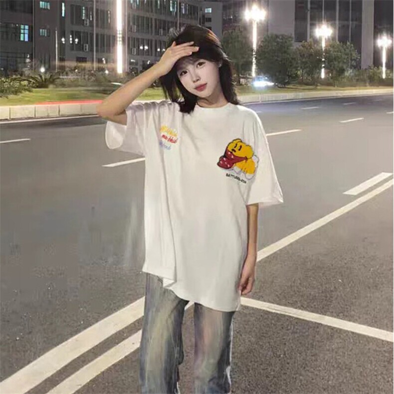 万针全刺绣工艺抖音得物高品质260克重磅纯棉双纱美式高街短袖T恤,男装T恤,电商A486-1
