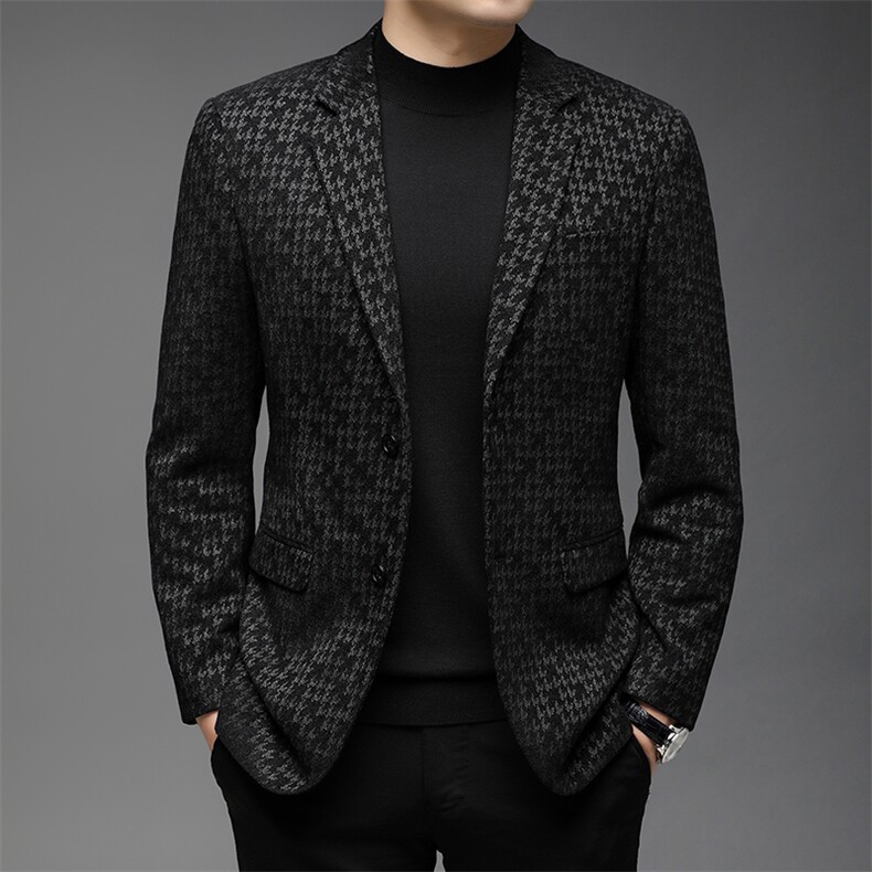 新款2023春秋季男式装西服外套商务休闲男单西中年时尚百搭外套,男装西服,电商B212（原钱塘6029）