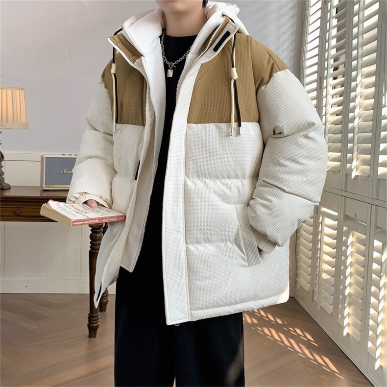 港风冬季新款潮牌棉袄外套加厚棉衣假两件面包服A436-C2366-P110,男装棉衣,电商A436