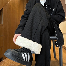 8XL-M加绒裤子加厚休闲长裤冬季加肥加大码直筒裤KZ1903P50加绒60，男装休闲裤，电商B238
