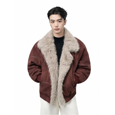 网图冬季座山雕棉服皮毛一体短款加厚毛领外套男MY006特P108，男装棉衣，电商A341
