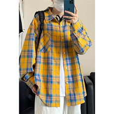 2026春季小众设计格子衬衫男贴标大码长袖外套C2501-特P30控58，男装衬衫，电商A001