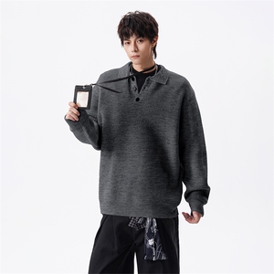 现货毛衣针织衬衫领男装M451-P55控88图片